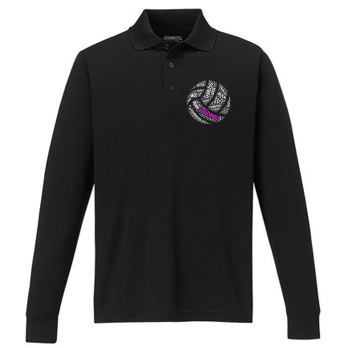 Cool Volleyball For Girls Volleyball Team Sports Performance Long Sleeve Polo