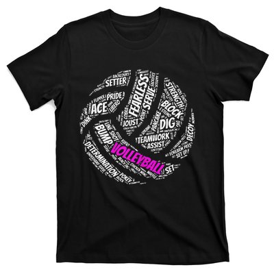 Cool Volleyball For Girls Volleyball Team Sports T-Shirt