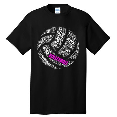 Cool Volleyball For Girls Volleyball Team Sports Tall T-Shirt