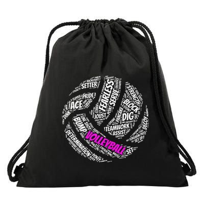 Cool Volleyball For Girls Volleyball Team Sports Drawstring Bag