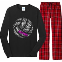 Cool Volleyball For Girls Volleyball Team Sports Long Sleeve Pajama Set