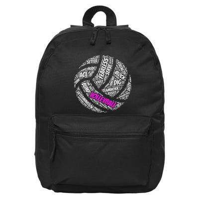 Cool Volleyball For Girls Volleyball Team Sports 16 in Basic Backpack
