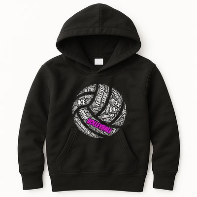 Cool Volleyball For Girls Volleyball Team Sports Kids Hoodie