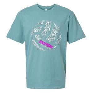 Cool Volleyball For Girls Volleyball Team Sports Sueded Cloud Jersey T-Shirt