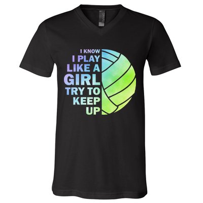 Cool Volleyball For Women Volleyball Team Sports V-Neck T-Shirt