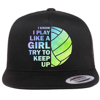 Cool Volleyball For Women Volleyball Team Sports Flatbill Hat