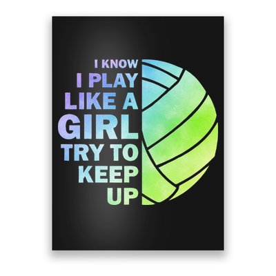 Cool Volleyball For Women Volleyball Team Sports Poster