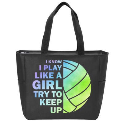 Cool Volleyball For Women Volleyball Team Sports Zip Tote Bag