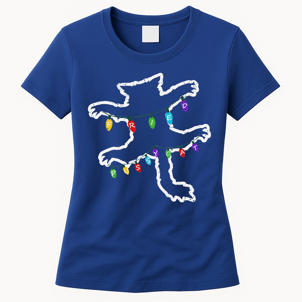 Christmas Vacation Fried Pussycat Christmas Vacation Womens T-Shirt