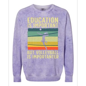 Cool Volleyball For Teen Team Player College Coach Colorblast Crewneck Sweatshirt