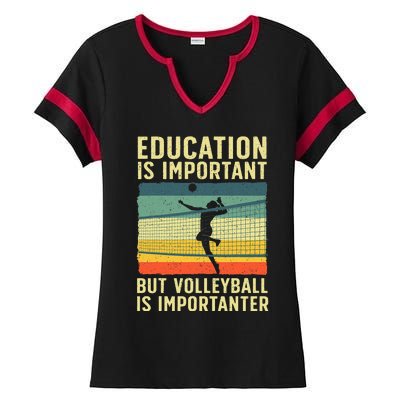 Cool Volleyball For Teen Team Player College Coach Ladies Halftime Notch Neck Tee