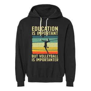 Cool Volleyball For Teen Team Player College Coach Garment-Dyed Fleece Hoodie