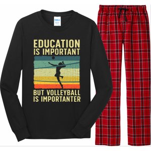 Cool Volleyball For Teen Team Player College Coach Long Sleeve Pajama Set