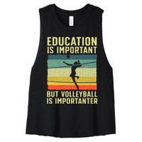 Cool Volleyball For Teen Team Player College Coach Women's Racerback Cropped Tank