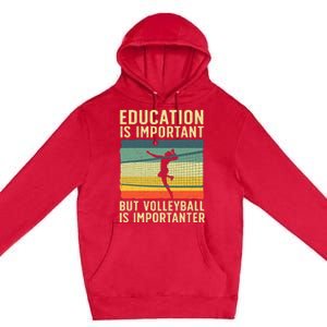 Cool Volleyball For Teen Team Player College Coach Premium Pullover Hoodie