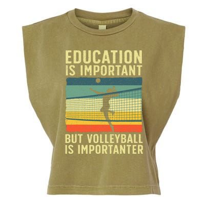 Cool Volleyball For Teen Team Player College Coach Garment-Dyed Women's Muscle Tee