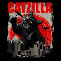 Catzilla Vintage Funny Cute Cat Art Japanese Sunset Kitten Kitty Mug