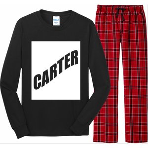 Carter Valentine Friend Son Husband First Name Family Gift Long Sleeve Pajama Set