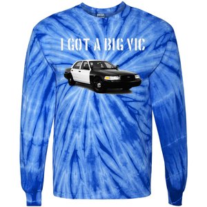 Crown Vic Funny P71 Punny Car Enthusiast Tie-Dye Long Sleeve Shirt