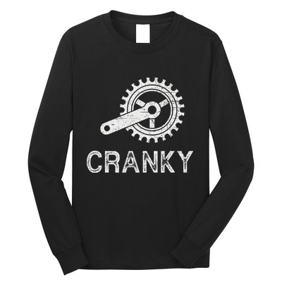 Cranky Vintage Funny Bicycle Lovers Cycling Cranky Long Sleeve Shirt