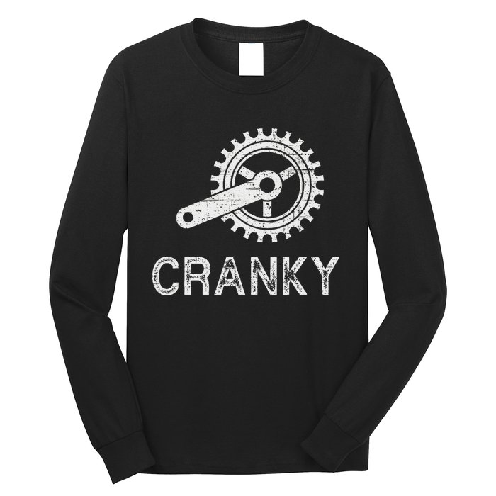 Cranky Vintage Funny Bicycle Lovers Cycling Cranky Long Sleeve Shirt