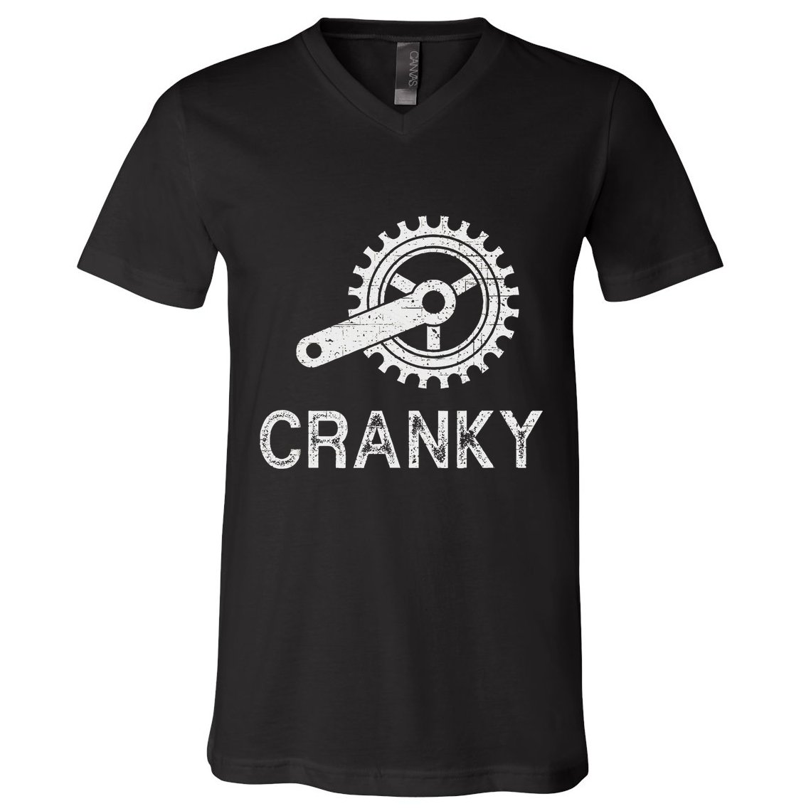 Cranky Vintage Funny Bicycle Lovers Cycling Cranky V-Neck T-Shirt