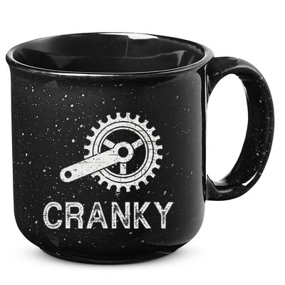 Cranky Vintage Funny Bicycle Lovers Cycling Cranky 15oz Campfire Ceramic Mug