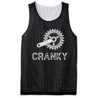 Cranky Vintage Funny Bicycle Lovers Cycling Cranky Mesh Reversible Basketball Jersey Tank