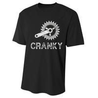 Cranky Vintage Funny Bicycle Lovers Cycling Cranky Performance Sprint T-Shirt