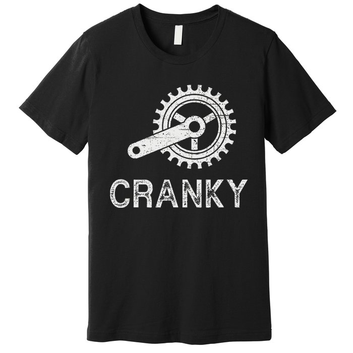 Cranky Vintage Funny Bicycle Lovers Cycling Cranky Premium T-Shirt