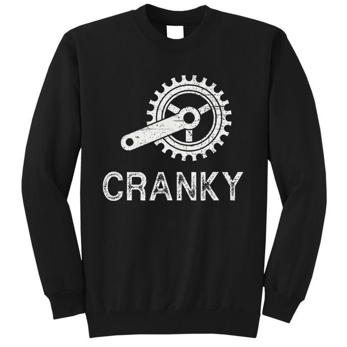 Cranky Vintage Funny Bicycle Lovers Cycling Cranky Tall Sweatshirt