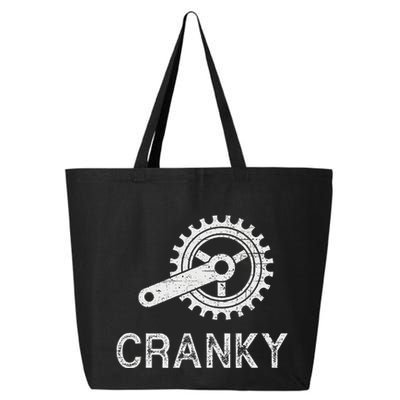 Cranky Vintage Funny Bicycle Lovers Cycling Cranky 25L Jumbo Tote