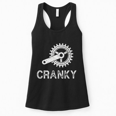 Cranky Vintage Funny Bicycle Lovers Cycling Cranky Womens Tank Top