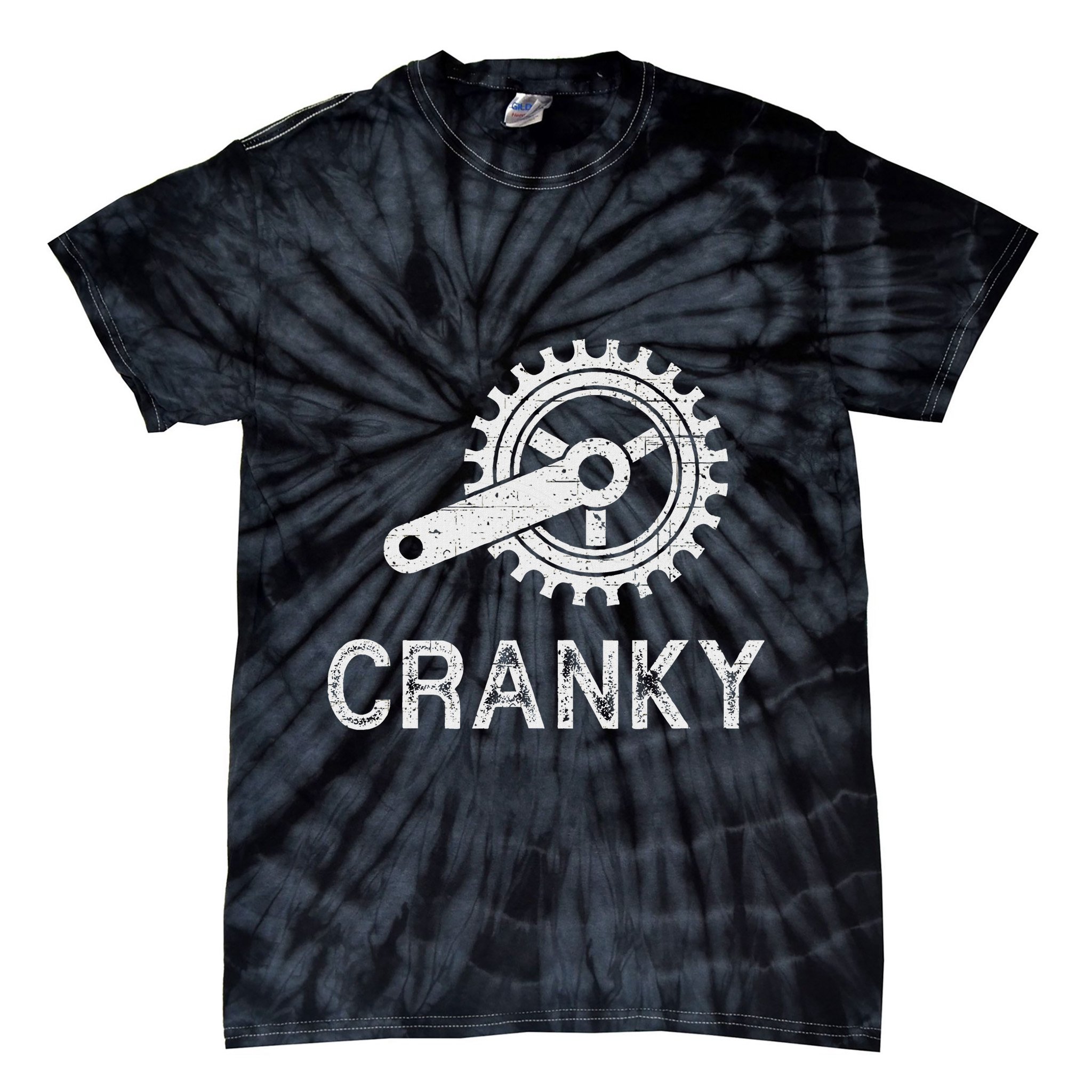 Cranky Vintage Funny Bicycle Lovers Cycling Cranky Tie-Dye T-Shirt