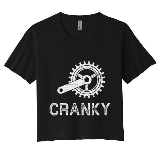 Cranky Vintage Funny Bicycle Lovers Cycling Cranky Crop Top
