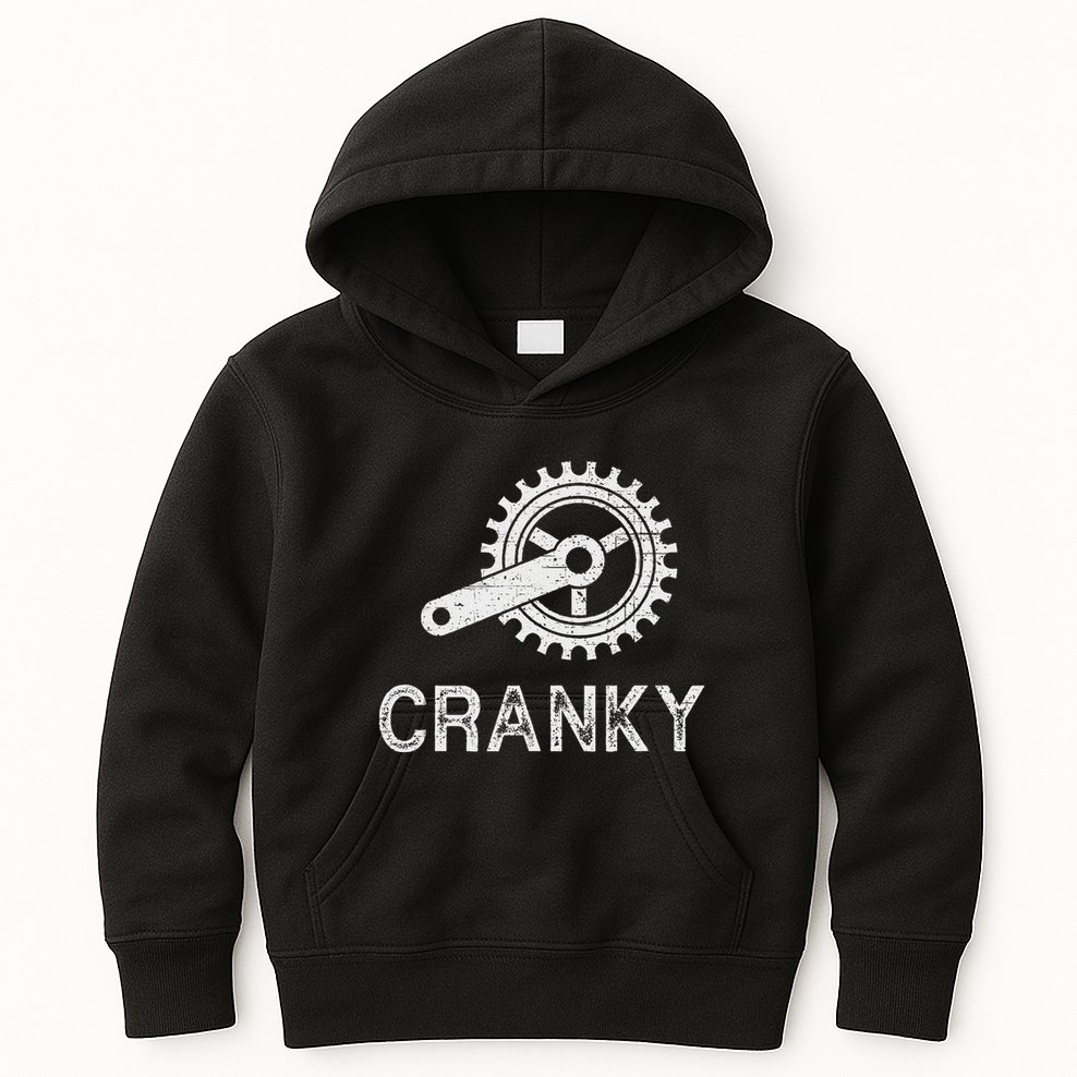 Cranky Vintage Funny Bicycle Lovers Cycling Cranky Kids Hoodie