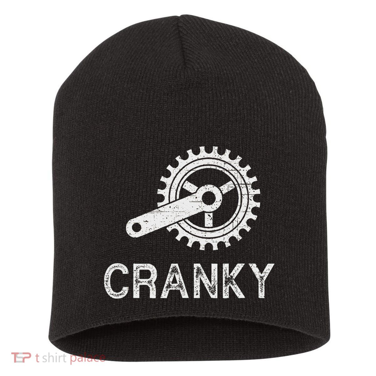 Cranky Vintage Funny Bicycle Lovers Cycling Cranky Short Acrylic Beanie
