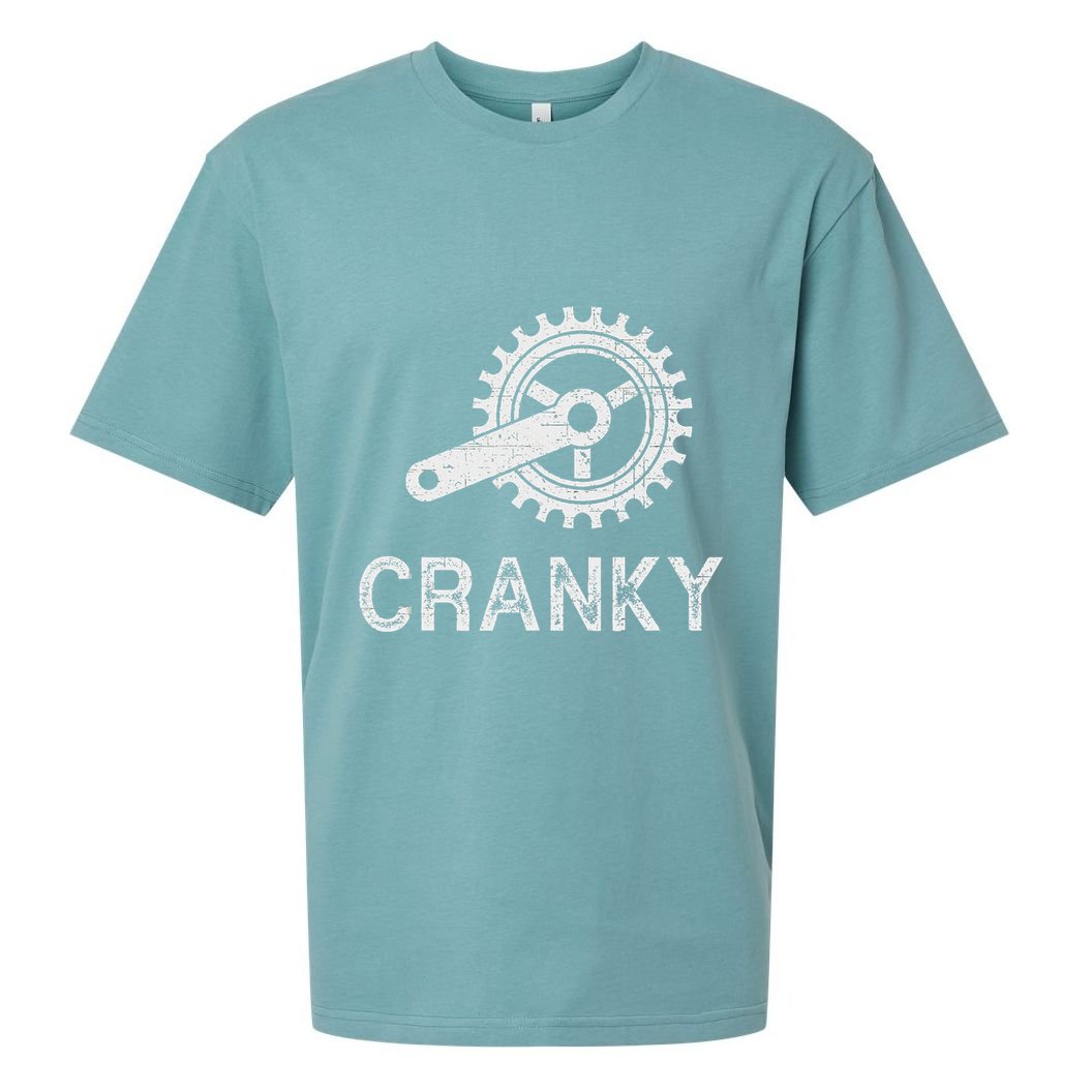 Cranky Vintage Funny Bicycle Lovers Cycling Cranky Sueded Cloud Jersey T-Shirt