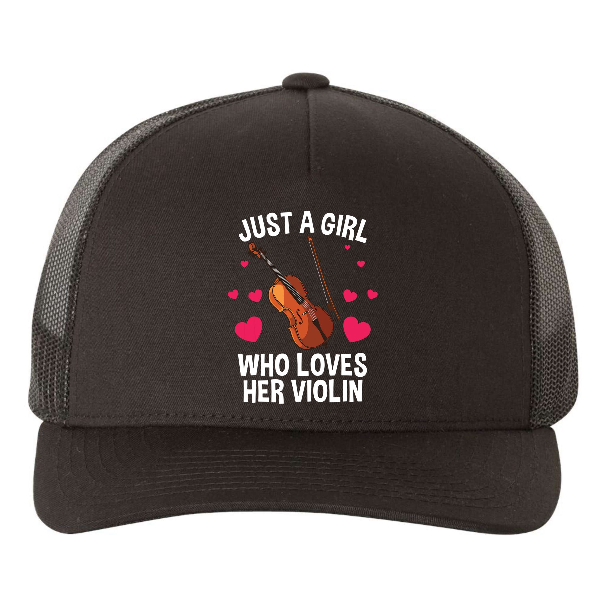Cool Violin For Women Girl Fiddle Music Lover Violin Player Yupoong Adult 5-Panel Trucker Hat
