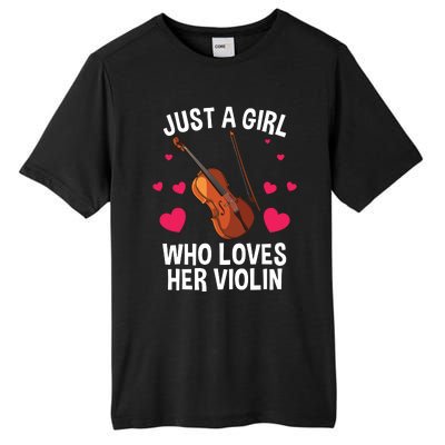 Cool Violin For Women Girl Fiddle Music Lover Violin Player Tall Fusion ChromaSoft Performance T-Shirt