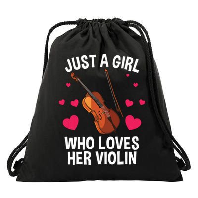 Cool Violin For Women Girl Fiddle Music Lover Violin Player Drawstring Bag
