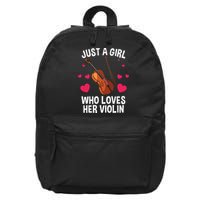 Cool Violin For Women Girl Fiddle Music Lover Violin Player 16 in Basic Backpack