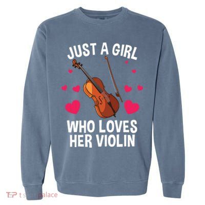 Cool Violin For Women Girl Fiddle Music Lover Violin Player Garment-Dyed Sweatshirt