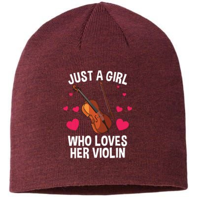 Cool Violin For Women Girl Fiddle Music Lover Violin Player Sustainable Beanie