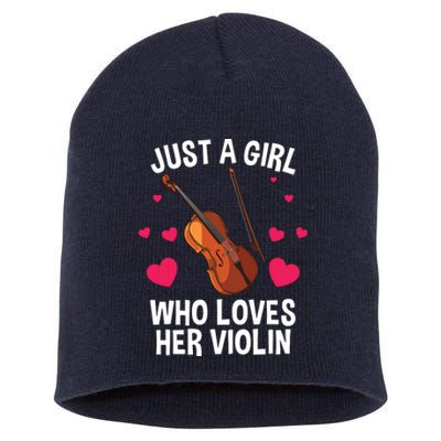 Cool Violin For Women Girl Fiddle Music Lover Violin Player Short Acrylic Beanie