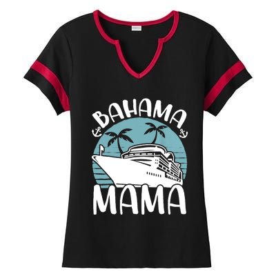 Cruising Vacation Family Trip Bahama Mama Ladies Halftime Notch Neck Tee