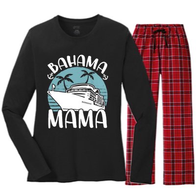 Cruising Vacation Family Trip Bahama Mama Women's Long Sleeve Flannel Pajama Set 