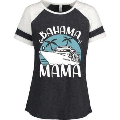 Cruising Vacation Family Trip Bahama Mama Enza Ladies Jersey Colorblock Tee