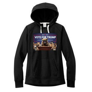 Cats Vote For Trump 2024 Election Women's Fleece Hoodie