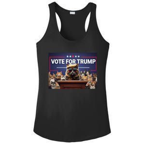 Cats Vote For Trump 2024 Election Ladies PosiCharge Competitor Racerback Tank